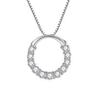 GGYTMQL 925 Collana Gioielli Cubic Zircone Impegno per Matrimoni Pendenti Collane per Donne