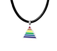 GGYTMQL 925 Collana Trans in Argento Sterling per Unisex, Collana a Pendente Rotonda Arcobaleno lesbica lesbica LGBT LGBT Gay Pride Flags, Collana bisessuale, Collana Transgender, Collana a Doppia