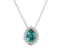 GGYTMQL 925 collane con ciondolo a goccia d'acqua per le donne fine, A