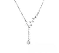 GGYTMQL 925 collane per zircone a Pendente Stella Delicata Gioielli a Catena delle clavicoli