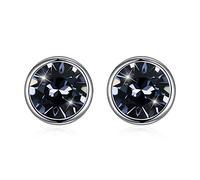 GGYTMQL 925 Cristalli in Argento Sterling da Orecchini a Borchie Rotonda in Argento Sterling per Donne Accessori per Gioielli