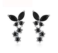 GGYTMQL 925 Gioielli in Argento Sterling Grazioso Farfalla Naturale a Bottone di spinello per Donne