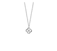 GGYTMQL 925 Necklace di Trifoglio a Quattro Foglie d'Argento Femmina Giappone e Corea del Sud Simple Simple Fashion Collarbone Chain (Gold)