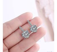 GGYTMQL 925 Orecchini a Cuore Piccoli in Argento Sterling per Orecchie di Cristallo da Donna