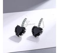 GGYTMQL 925 Orecchini a Cuore Piccoli in Argento Sterling per Orecchie di Cristallo da Donna