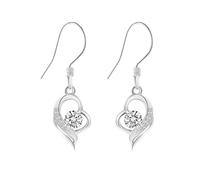 GGYTMQL 925 Orecchini a Goccia Cavi in Argento Sterling per Donne, Orecchini a Goccia di Zirconia cubica Scintillanti, Eleganti Orecchini penzolanti, Regalo di Gioielli per San Valentino