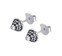 GGYTMQL 925 Orecchini in Argento Sterling Matrimoni Orecchini a Perno di spinello Nero per Donne Gioielli in Argento Sterling