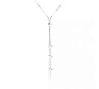 GGYTMQL 925 Star Collari per le Donne Lunghe Nappa Pull Clavicola Catene Girocollo Gioielli Collari