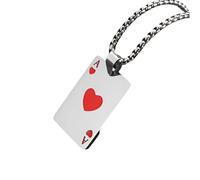 GGYTMQL 925 Sterling Silver Ace of Spades Necklace for Men And Women, Ace of Poker Lucky Spades Asso Ace Neck's Neck's Necclace Penderant Poker, Catena a Sospensione Ace of Spades, Collana da