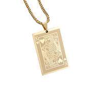 GGYTMQL 925 Sterling Silver Ace of Spades Necklace for Men And Women, Ace of Poker Lucky Spades Asso Ace Neck's Neck's Necclace Penderant Poker, Catena a Sospensione Ace of Spades, Collana da