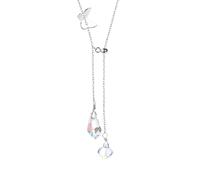 GGYTMQL 925 Tassel Butterfly Collana Ciondolo di Gioielli Natalizi per Il Girocollo da Sposa delle Donne