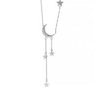GGYTMQL 925 Tassel Long Star Moon Collane e Pendenti per Le Donne girocolli di Gioielli da Sposa