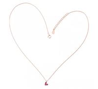 GGYTMQL 925 zircone Red Heart Charm Calket Dichiarazione di Girocollo Collana Gioielli da Sposa per Le Donne