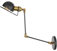 GGYTMQL Accensione del Braccio Altalena Lampade per pareti industriali Vintage Regolabili Le lampade a Parete Antica in Metallo Nero (Colore: 40+20 cm)