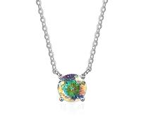 GGYTMQL Accessori 1ct Collana di moissanite per Donne collane Rosse/Blu/Verde Diamanti D Colore Collana a Sospensione moissanite per Donne