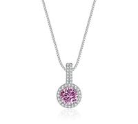 GGYTMQL Accessori 1ct D Colore Collane moissanita per Donne, collane a Pendente di Diamante Giallo/Blu/Rosa, collane per Moglie