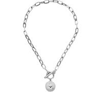 GGYTMQL Accessori 925 Collana a levetta Moneta in Argento Sterling per Donne, a levetta Collana a Pendente a Pacchetto di Palette - serbato