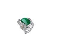 GGYTMQL Accessori Fashion Green Oval Stone n Cubic Zirconia Nove Notelle Collana Overingo