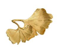 GGYTMQL Accessori per Ragazze 1pc Ginkgo Gioielli Vassoio Elegante Supporto per esposizioni Dorate per Orecchini collane Anelli Decorativi Collana
