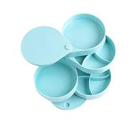 GGYTMQL Accessori per Ragazze 1pc Scatola Rotante a Rotazione di Gioielli Multi -Strato Visualizza per collane e Orecchini Blu Collana