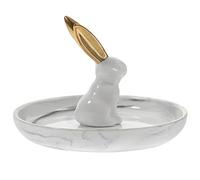 GGYTMQL Accessori per Ragazze Ceramic Piatto di stoccaggio di Gioielli Design di Coniglio Elegante Vassoio Decorativo per Collana e Cravatta per Le Orecchie