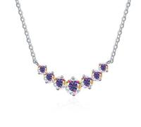 GGYTMQL Accessori Simple 2.8 Collana Moissanite per Donne Tround Cut D Color Lab Create Collane a Ciondolo diamantato Perfetti per Il Matrimonio di Usura Quotidiana