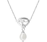 GGYTMQL Accessori Vintage S925 Collana per Donne Clavicle Catena Gioometrica Fiore Branch Flower Branch Pearl Fringa Fatta a Mano Hanfu Jewelry Hanfu Collane a Ciondolo Femminile Charg Gift National