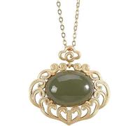 GGYTMQL Accessori Vintage S925 Collana per Le Donne Cavalca Oro Gold Ruyi Lock Classical Classical Gioielli Collane a Ciondolo da Donna Canno Regalo National Old Craft National Craft National Old