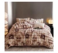 GGYTMQL Accogliente lettiere da Letto in Pelliccia in Finto per Letti Completi, Regina, King Size - Include Coperta, Copertura, Lenzuola, Federa e Set di trapunte