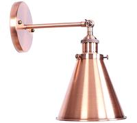 GGYTMQL American Country Wall Light Light retrò retrò Lampada da Parete Regolabile Vintage Finitura Opaca con sfumatura a Imbuto E27 Sconcetto murale per la Decorazione del Negozio della Camera da
