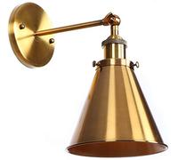 GGYTMQL American Country Wall Light Retro Industrial Vintage Regolable Wall Lampad Black Finitura Opaca con sfumatura a Imbuto E27 Sconcetto murale per la Decorazione del Negozio della Camera da