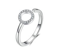 GGYTMQL Anelli di dito regolabili geometrici per donne 925 Gioielli Circle a mezza chiara