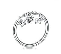 GGYTMQL Anelli di dito stella scintillanti per le donne ad anello di fidanzamento del matrimonio