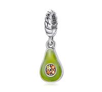 GGYTMQL Anelli per Ragazze Adolescenti, Ciondolo Avocado Pendant Verde Fresh Fruit Bead per Bracciale Bracciale Donne Gioielli