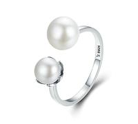 GGYTMQL Anello a doppia sfera al 100% Anello regolabile Anello di gioielli di lusso