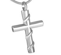 GGYTMQL Anello di Gioielli cremazione in Acciaio in Acciaio in Acciaio Inossidabile per Collana con Kit ripieno e Ciondolo Grigio a Catena da 20 "