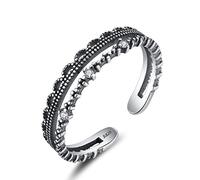 GGYTMQL Anello promettente femminile - Anello di dito stackabile in IMpilabile Micro Vintage, anello di pollice regolabile a cavo in difficoltà, regali per femmina