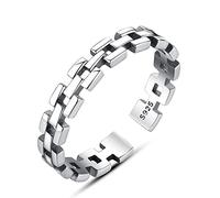 GGYTMQL Anello S925 regolabile per donne - Anello di dito a forma di impilamento a forma di pneumatico creativa retrò anello di dito aperto, regali di gioielli per donne