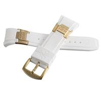 GGYTMQL Aqua Master 28mm White Gubbe Watch Band cinghia con fibbia tono in oro
