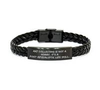 GGYTMQL Arte che collega regali unici bracciale in pelle intrecciata da amici alla famiglia - Natale, piccolo, cuoio, nessuna gemma