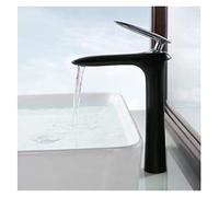 GGYTMQL Bagno Bianco e Oro Caldo e Freddo a Leva Singola lavandino del lavandino tapici del Rubinetto lavabo (Chrome Long)