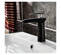 GGYTMQL Bagno Bianco e Oro Caldo e Freddo a Leva Singola lavandino del lavandino tapici del Rubinetto lavabo (Chrome Long)