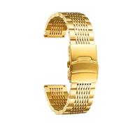 GGYTMQL Banda di orologi in acciaio inossidabile 18 mm 20mm 22mm 24 mm cinghia di orologio in rete in metallo lucido per uomini donne oro d'oro in oro rosa nero d'oro