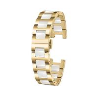 GGYTMQL Banda di orologi in acciaio inossidabile in ceramica intaccata per uomini e donne orologi in ceramica
