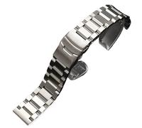 GGYTMQL Banda di orologi in acciaio inossidabile per donne da uomo, cinturini per orologi in acciaio inossidabile a rilascio rapido