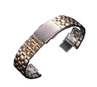 GGYTMQL Banda di orologi in acciaio inossidabile per donne da uomo, cinturini per orologi in acciaio inossidabile a rilascio rapido