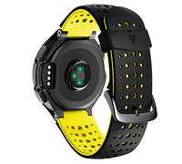 GGYTMQL Banda di orologio in silicone sostitutivo per Forerunner 230/235 / 220/620 / 630 / 735xt Watch Outdoor Sport Watch Strap/Green Black