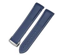 GGYTMQL Bande di orologi in silicone in gomma per Omega Seamaster 300 Speedmaster Brand Brandband Blue Black Orange 20mm 21mm 22mm