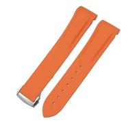 GGYTMQL Bande di orologi in silicone in gomma per Omega Seamaster 300 Speedmaster Brand Brandband Blue Black Orange 20mm 21mm 22mm