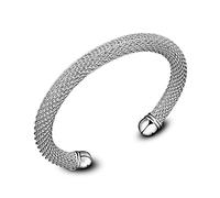 GGYTMQL Bangles e bracciale di apertura del tubo di rete regolabili per il regalo di compleanno delle donne